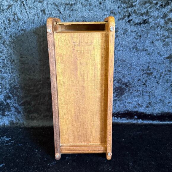 MCM Teak Recipe Holder | Made in Thailand | Roll Top Style - Picture 8 of 10